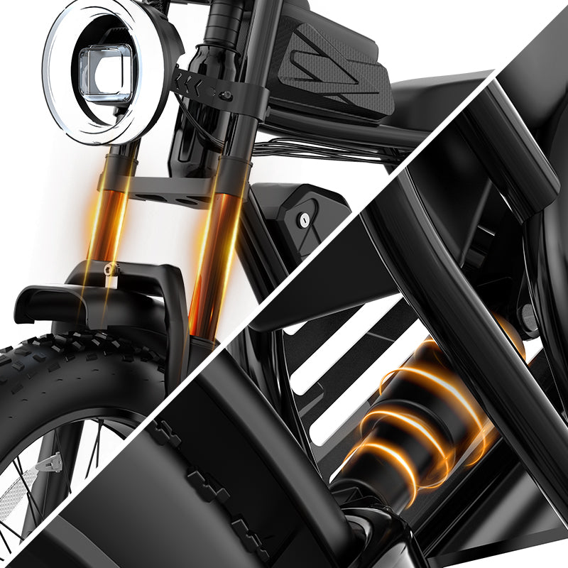 Ridstar® Q50Lite 1000W 15.6AH Fat Tire Electric Bike