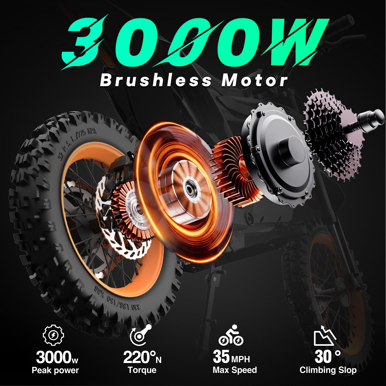 Pazolle X1 Front14"&Rear12" 48V30Ah 3000W Electric off-road vehicle