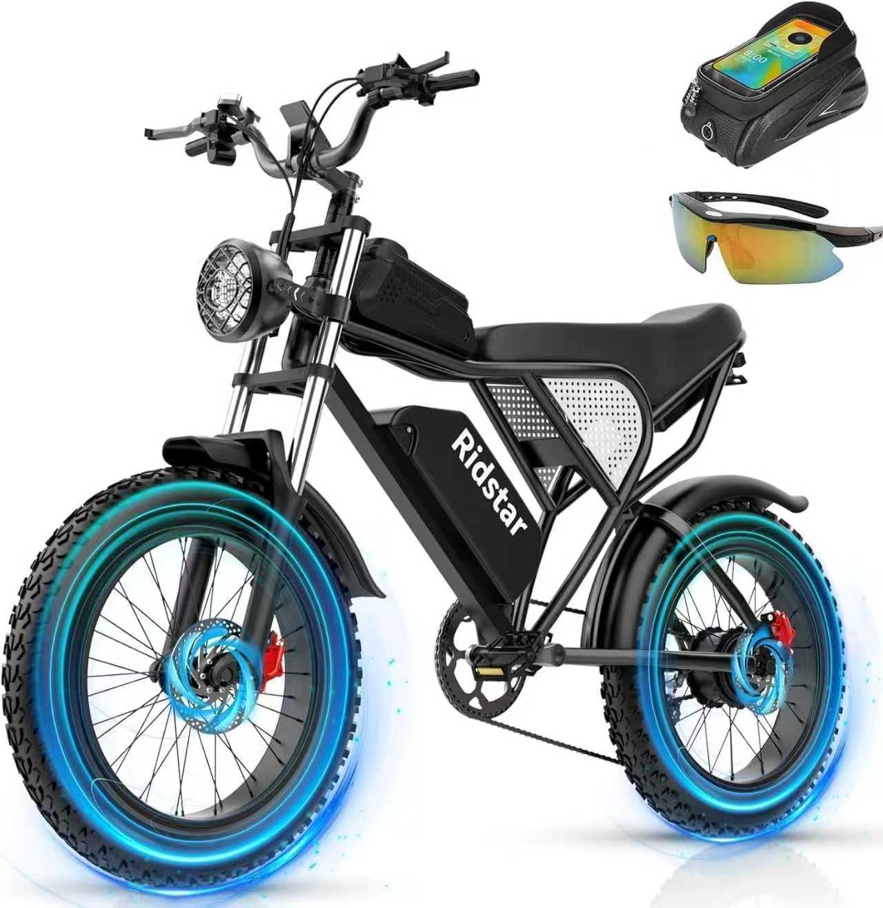 Vélo électrique à gros pneus Q20 1500W amélioré Ridstar®