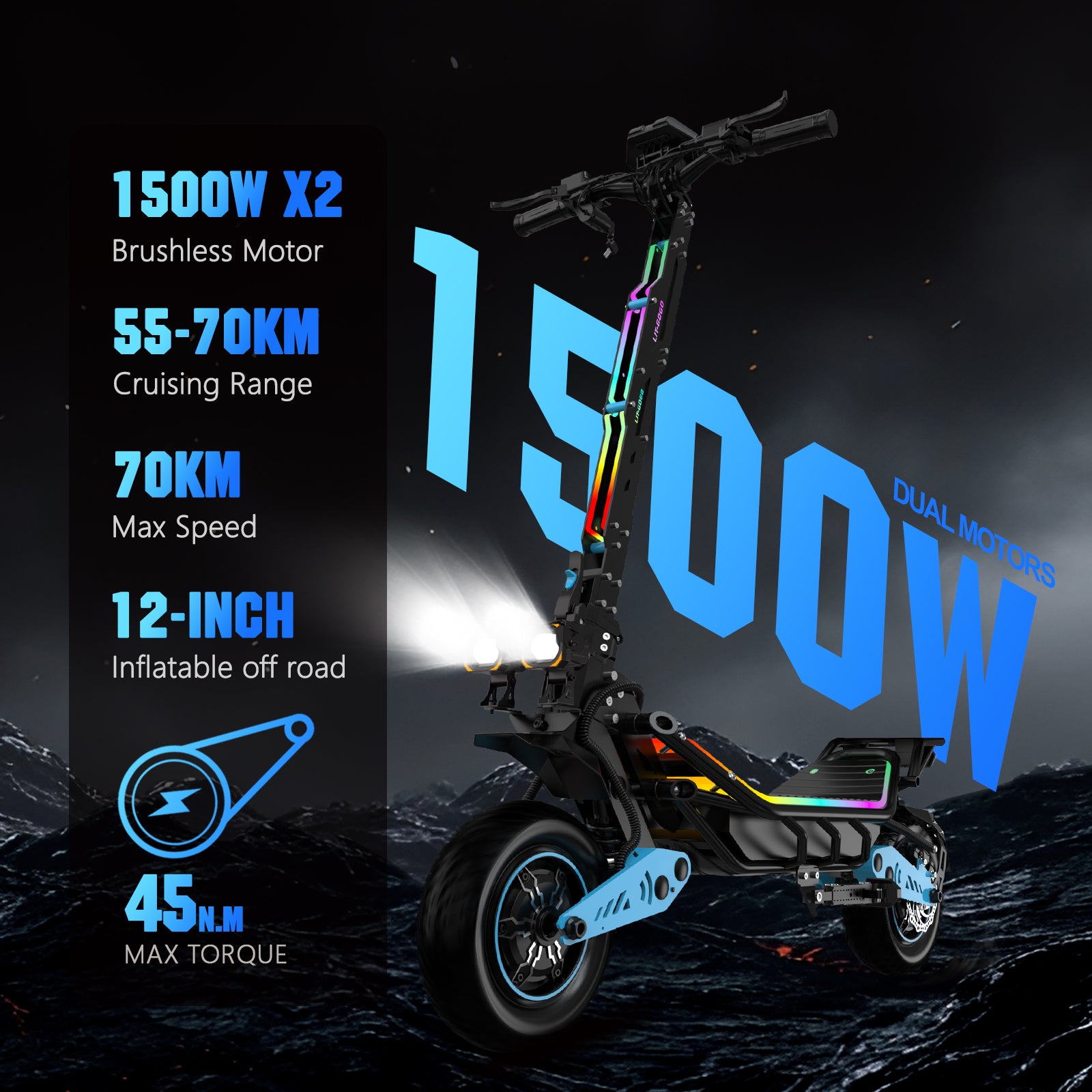 LIT-Z5 1500W Adult electric scooter