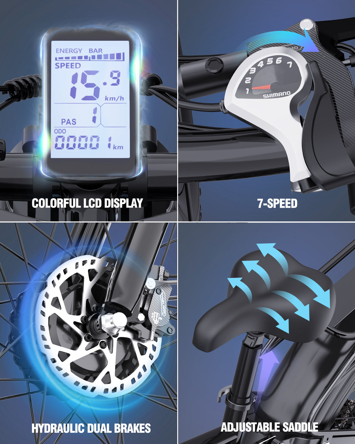 Vélo électrique de montagne pliable à gros pneus Ridstar® E Bike E26Pro
