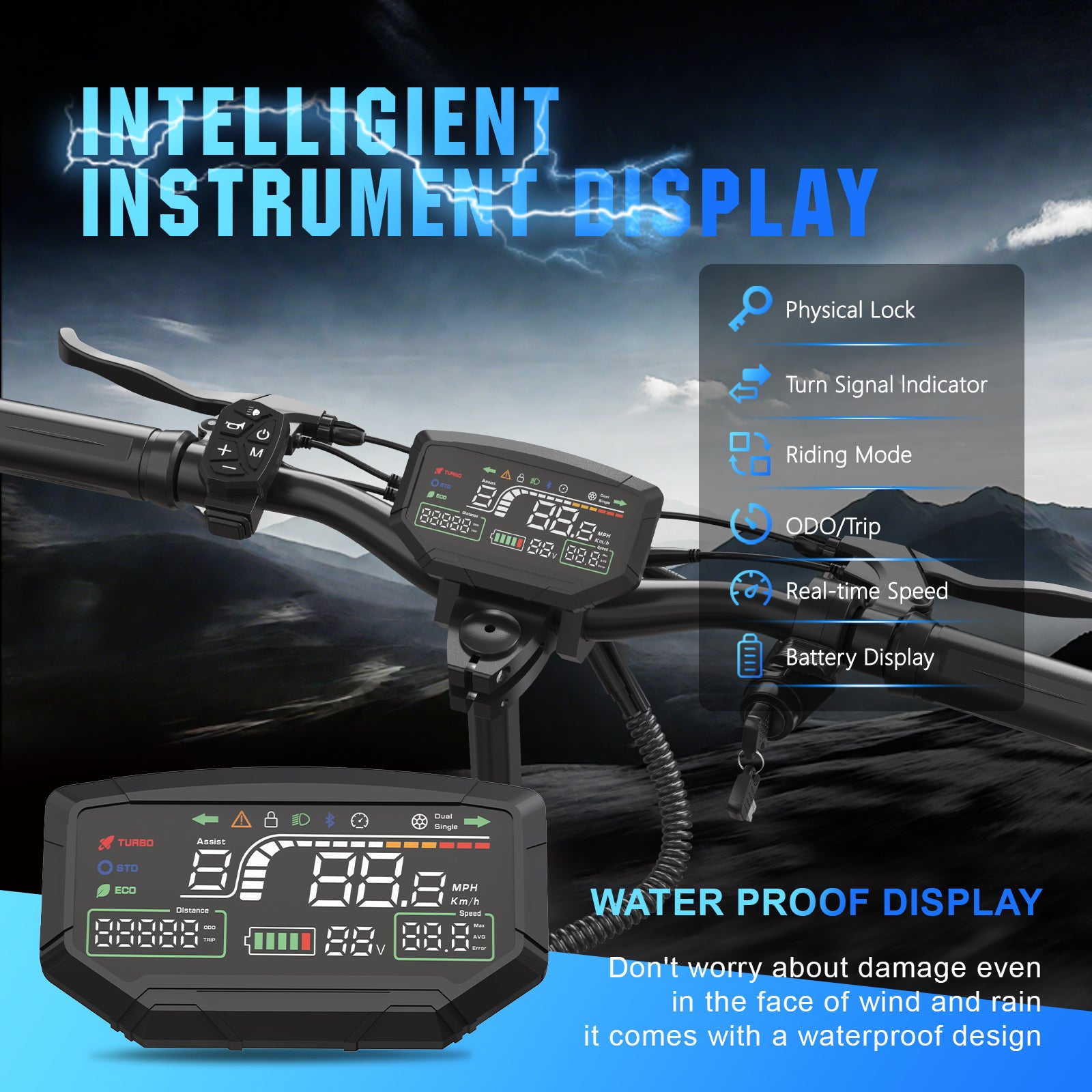 Ridstar® LIT-S6PRO 1200W Adult electric scooter