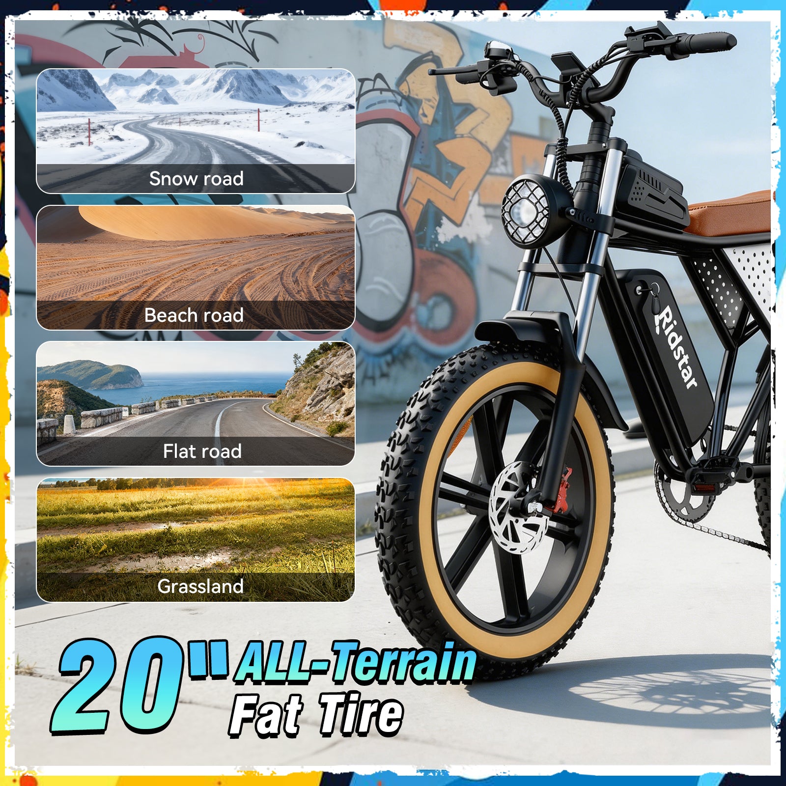 Ridstar® Q30Luxe 2000W Fat Tire Ebike