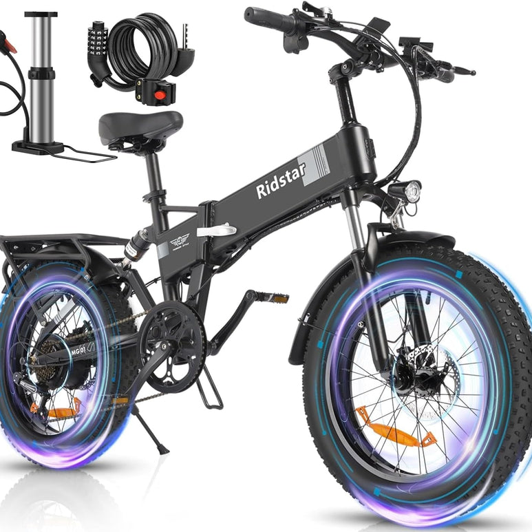 Ridstar H20 1200W Fat Tire Mountain Ebike-1