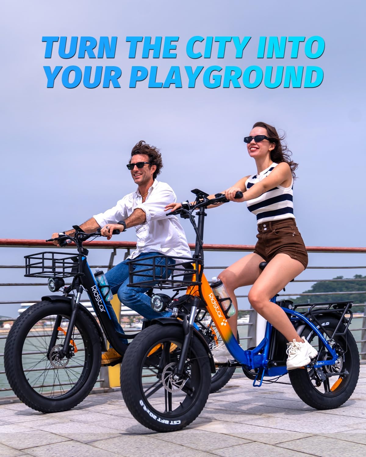 Ridstarยฎ MN20 1000W Fat Tire Folding Electric Bikes