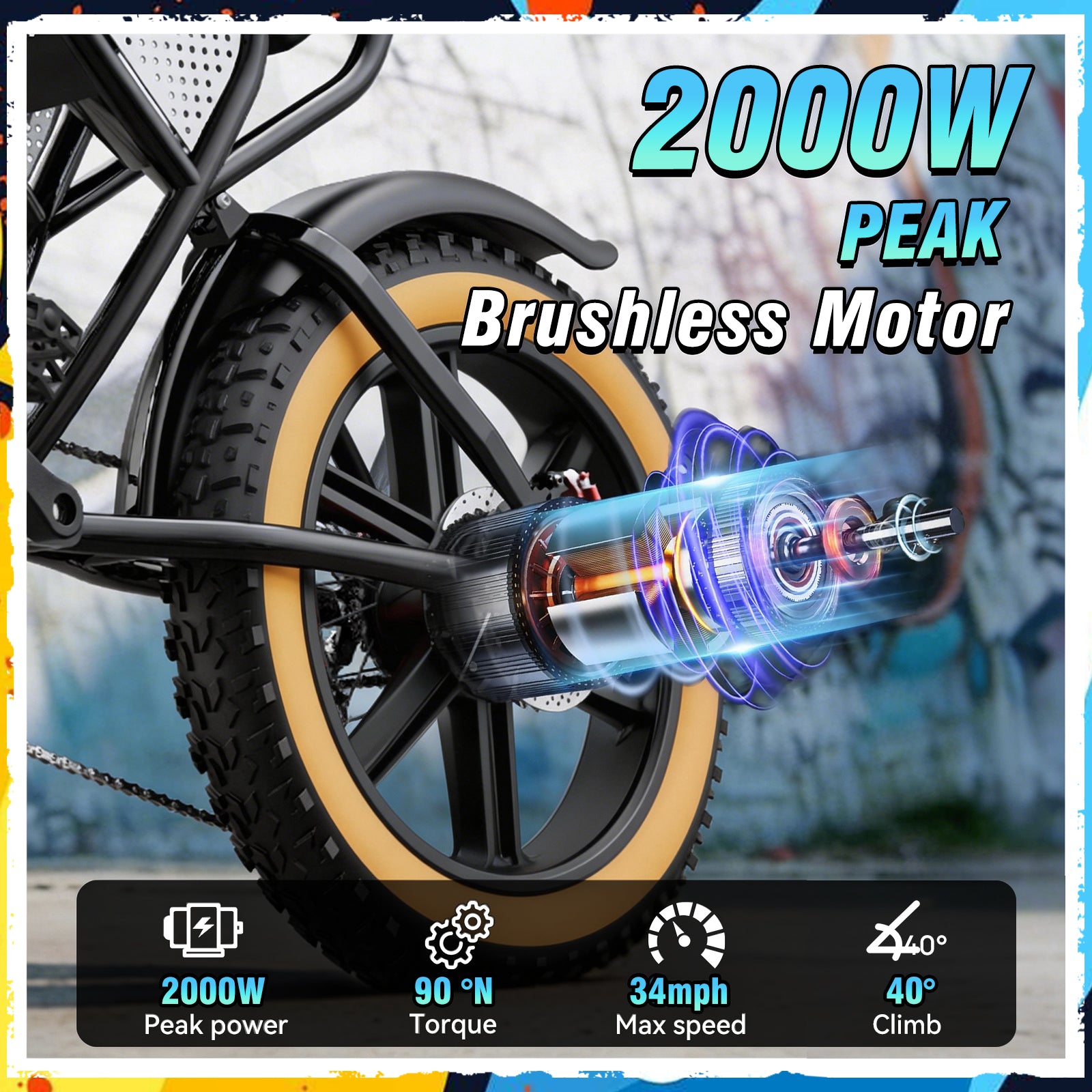 Ridstar® Q30Luxe 2000W Fat Tire Ebike