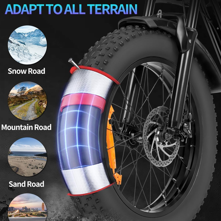 Vélo électrique à gros pneus Ridstar® Q20 Lite 1000 W