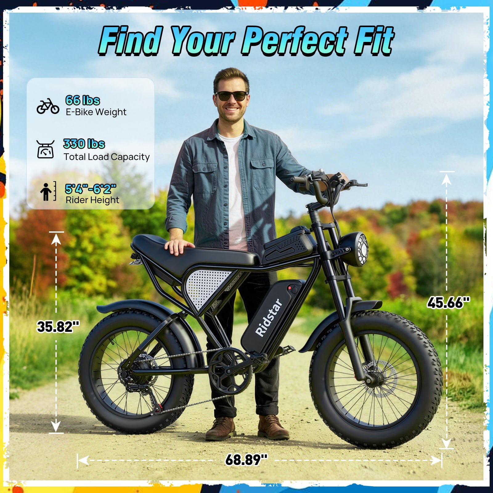Ridstar® Q30 Lite 1500W Fat Tire Ebike