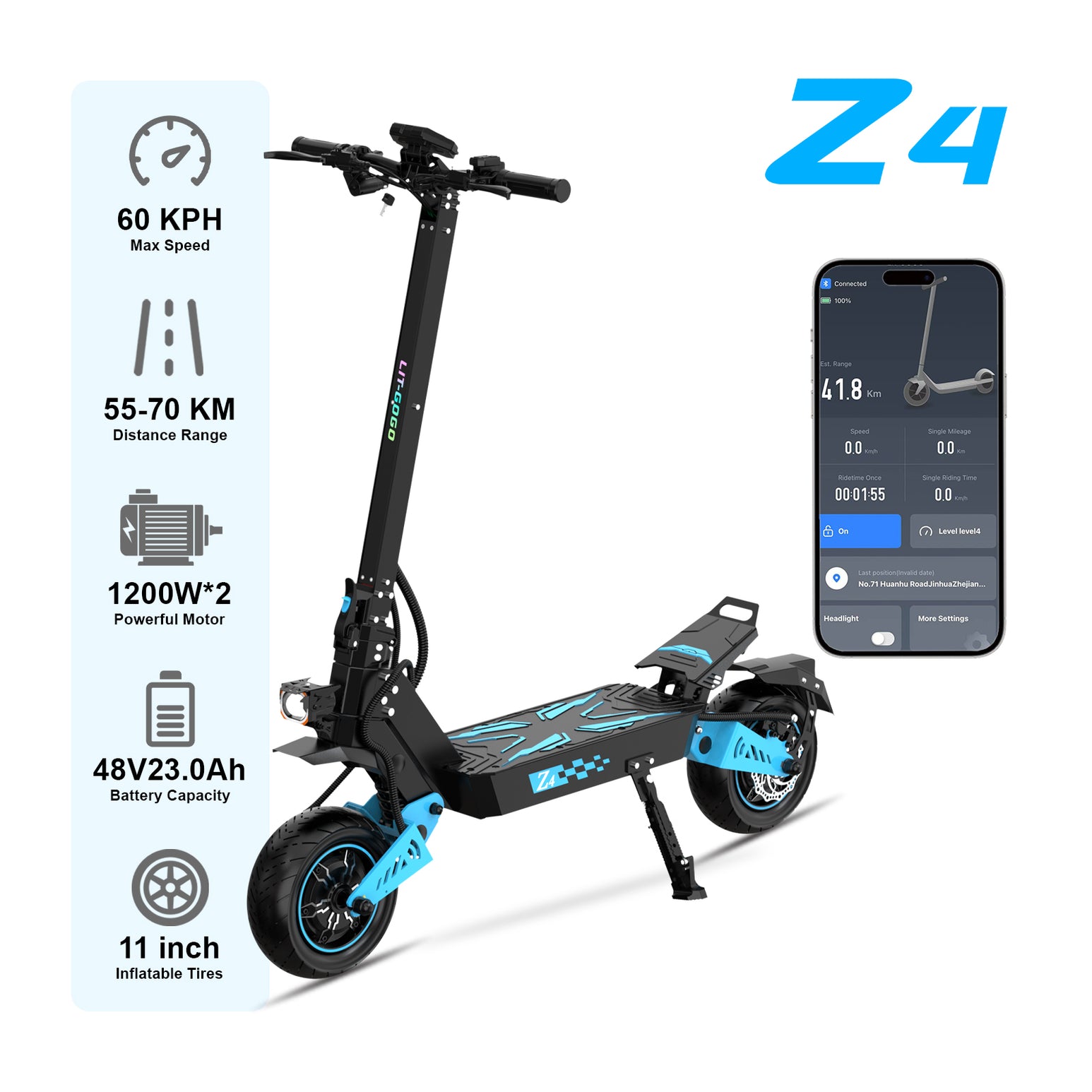 LIT-Z4 1200W  Adult electric scooter