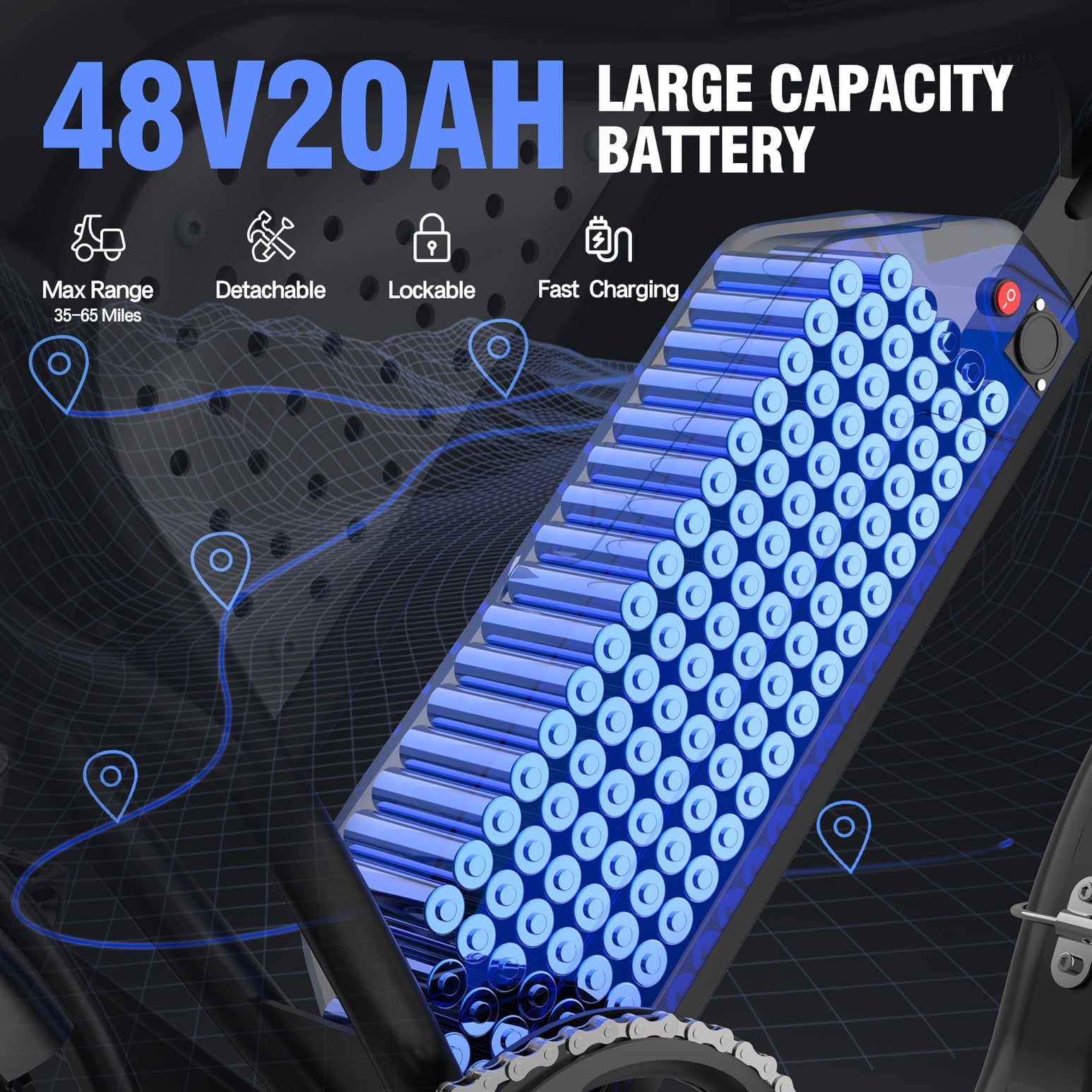 Ridstar® Q16 1500W Fat Tire Electric Bicycle