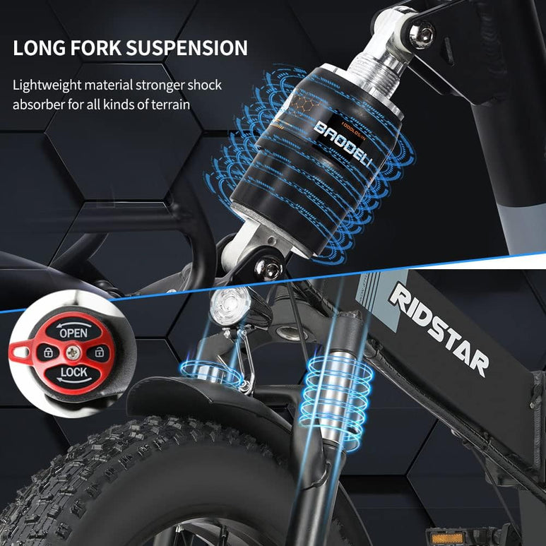 Ridstar H20 1000W Electric Mountain Bike-6