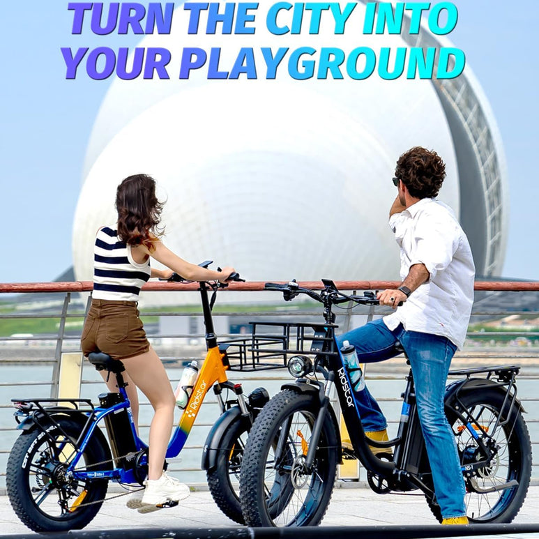 Ridstar 26Inch 2000W Folding Fat Tire Mountain Electric Bike-5