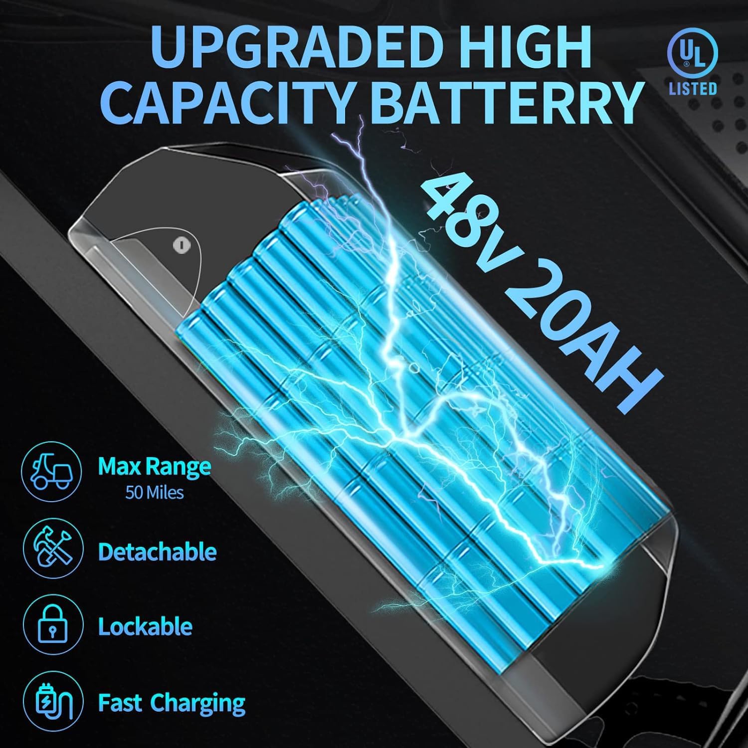 Ridstar® Q20 1500W Fat Tire Electric Mountain Motorcycles