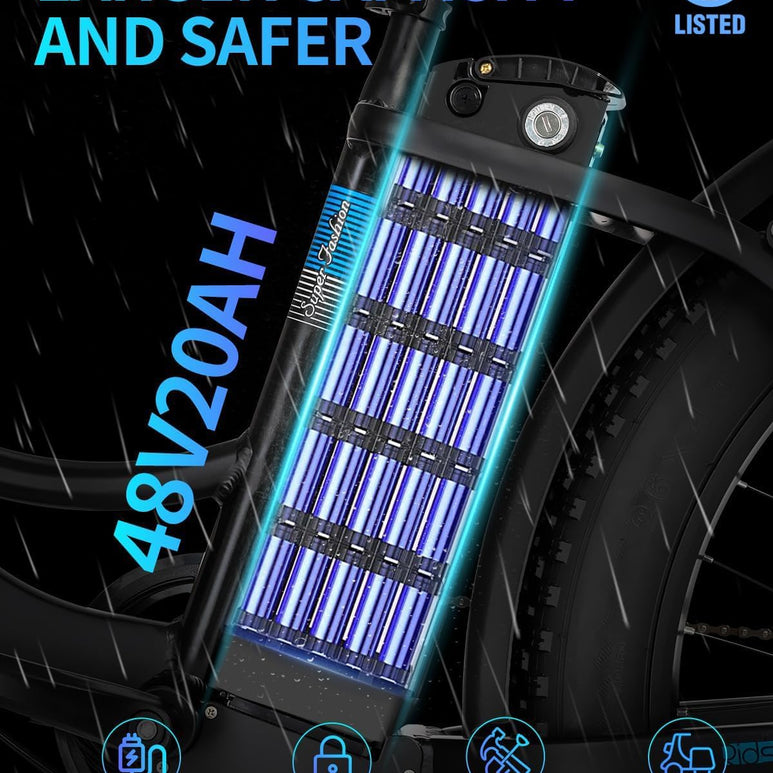 Ridstar H20 1200W Fat Tire Mountain Ebike-3