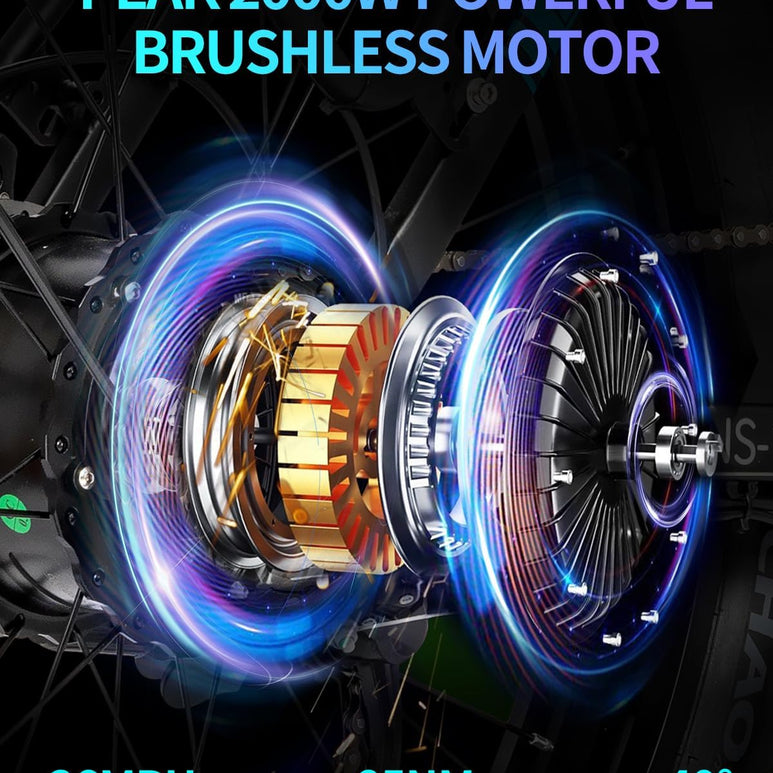 Ridstar 26Inch 1500W Unfoldable Fat Tire Mountain Ebike-4