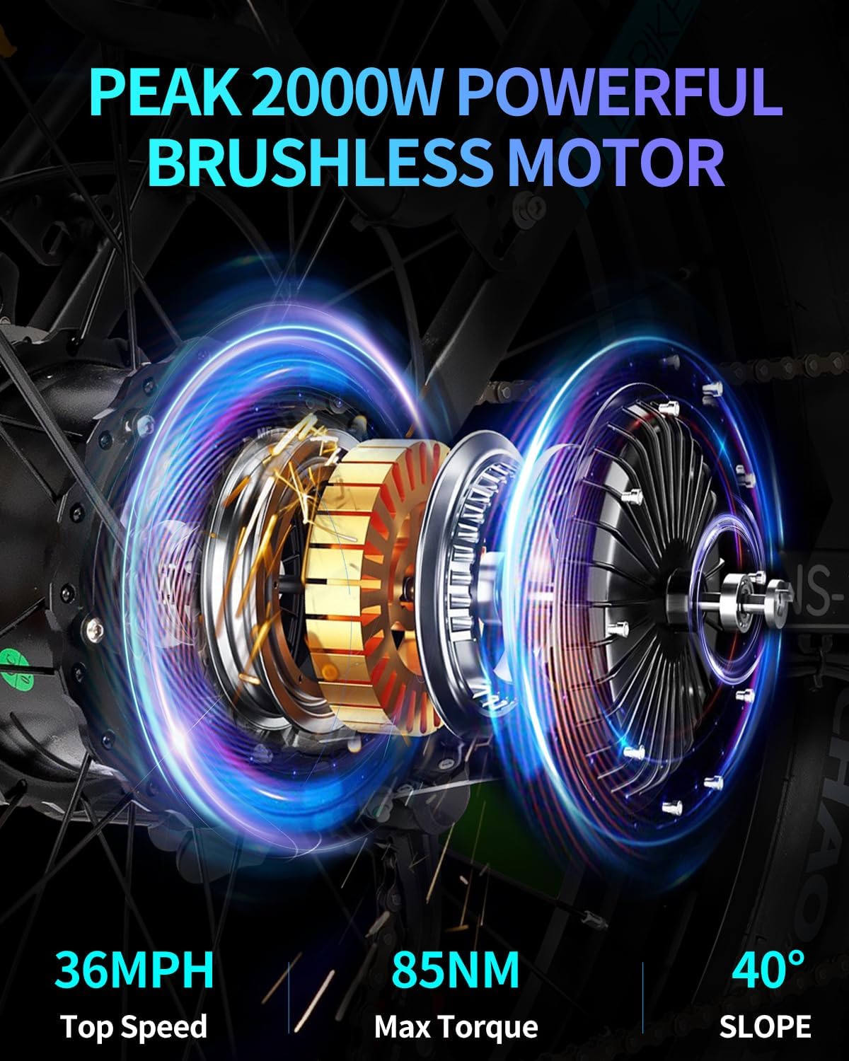 Ridstar H20 1200W Fat Tire Mountain Ebike-4