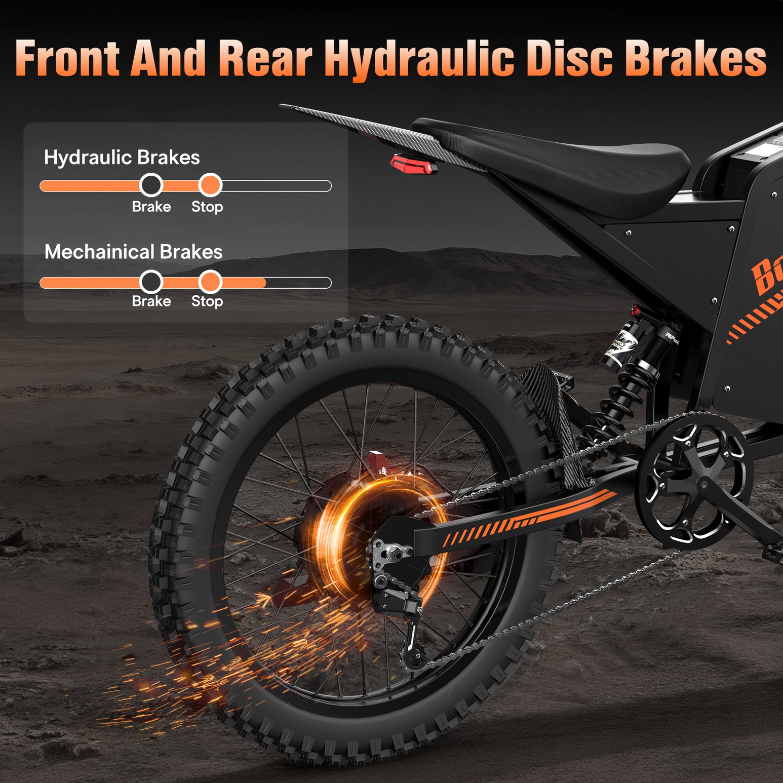 Bopzin Q8 60V 2000W Fat tire mountain electric motorcycle for aldult