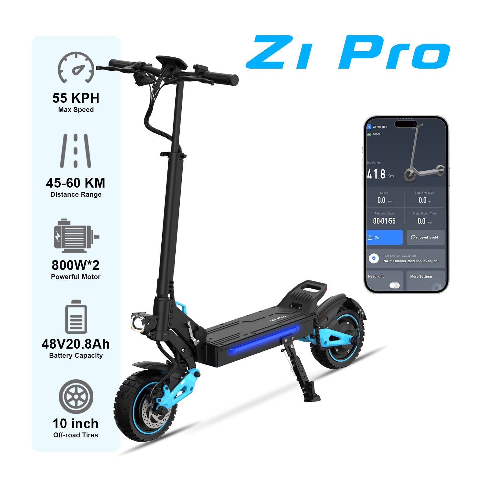 LIT-Z1PRO 800W  Adult electric scooter