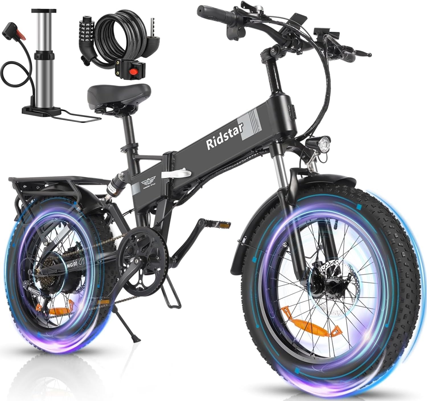 Ridstar H20 1200W Fat Tire Mountain Ebike-1