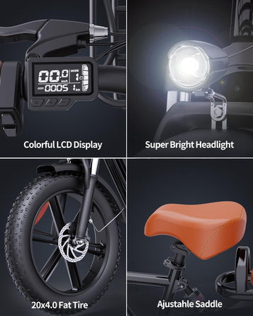 Ridstar® FM001 2-Seater Fat Tire Electric Bike – Ridstarebike