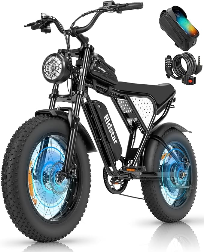 Ridstar Q20 1200W Fat Tire Electric Bicycle-1