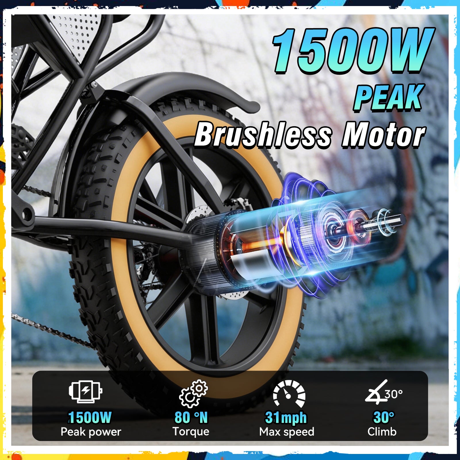 Ridstar Q30Luxe Lite 1500W Fat Tire Ebike