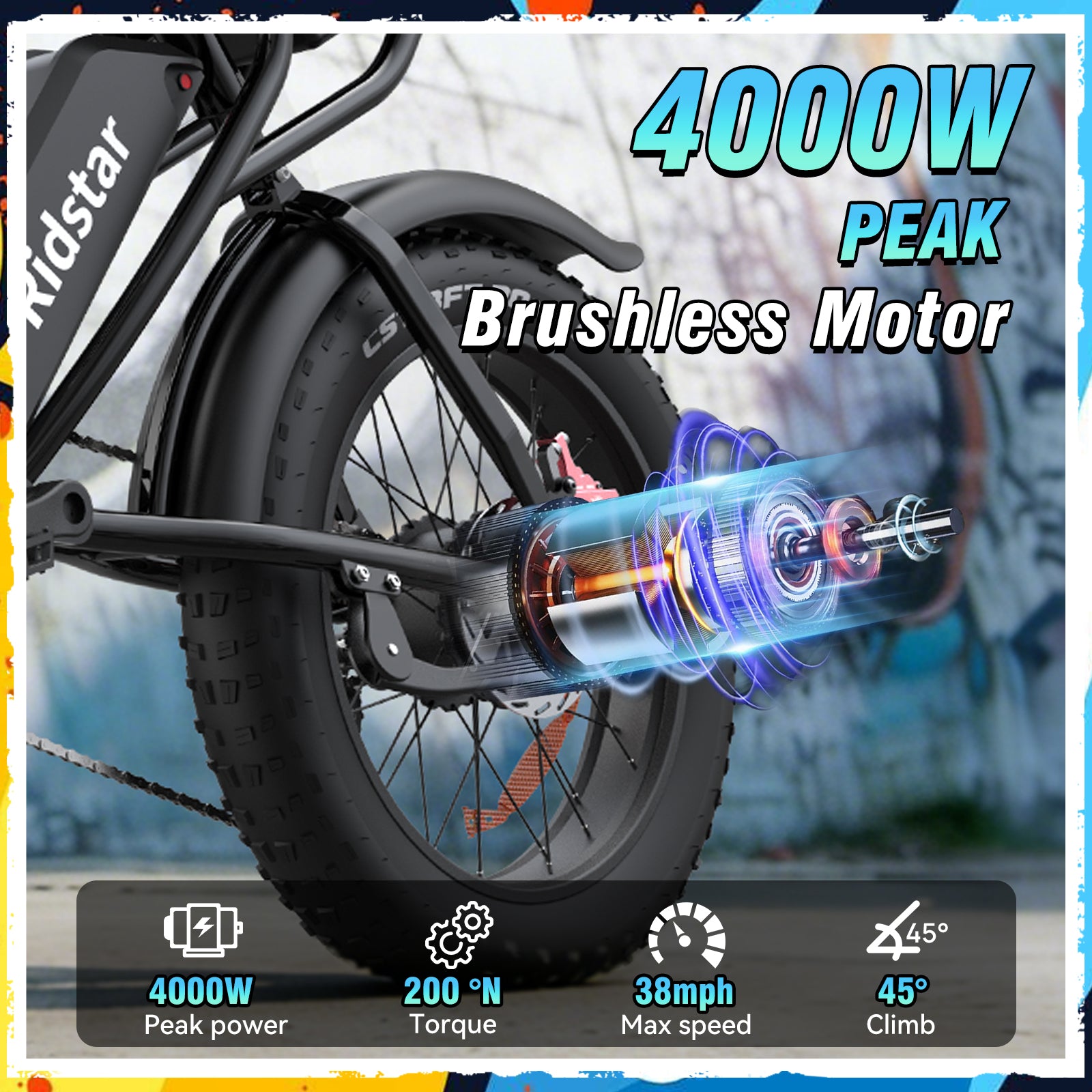 Ridstar® Q30Pro 4000W Fat Tire Ebike