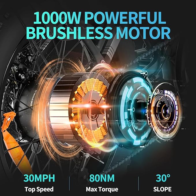 Vélo électrique à gros pneus Ridstar® Q20 Lite 1000 W